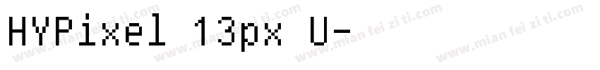 HYPixel 13px U字体转换